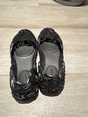 Melissa + Campana black jelly flats like new size 8